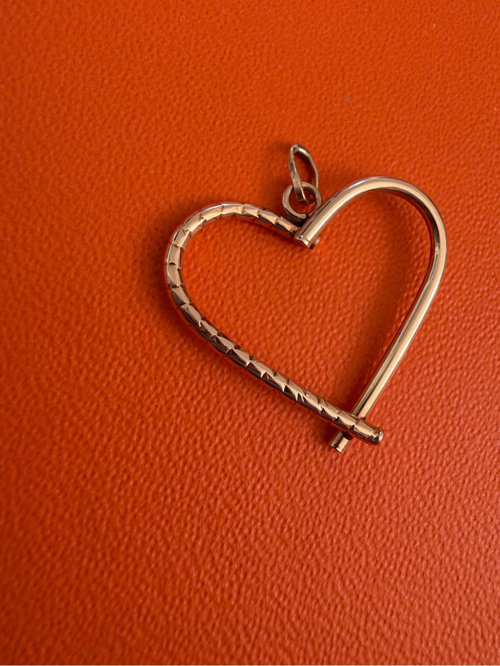 Heart-Shaped Gold Pendant Necklace Charm